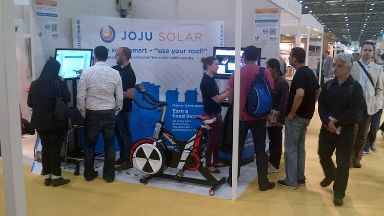 Joju Solar at Grand Designs Live Joju Solar Wattbike Challenge
